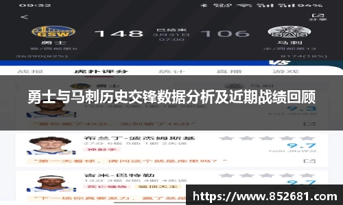 勇士与马刺历史交锋数据分析及近期战绩回顾
